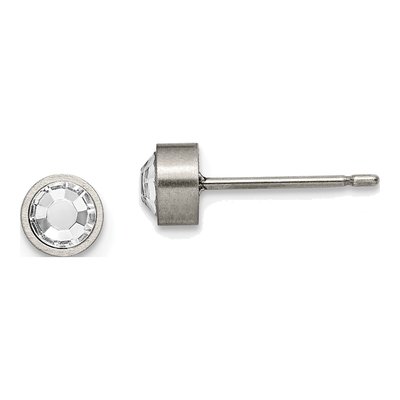 Titanium CZ Stud Earrings