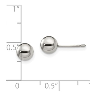 Titanium Ball Stud Earrings – view 5