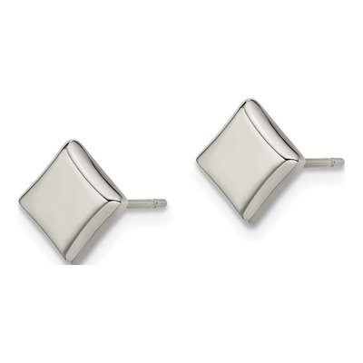 Titanium Square Stud Earrings – view 3