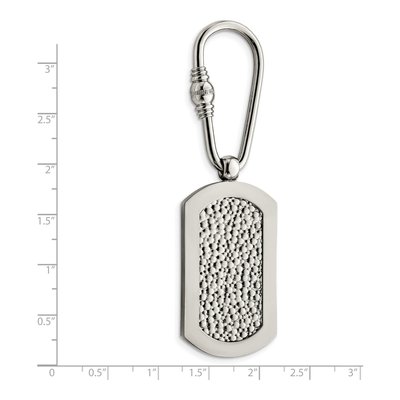 Titanium Pebble Textured Key Ring – view 6