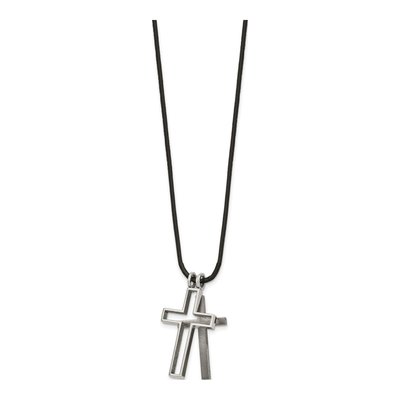 Titanium Cross Pendant Necklace – view 3