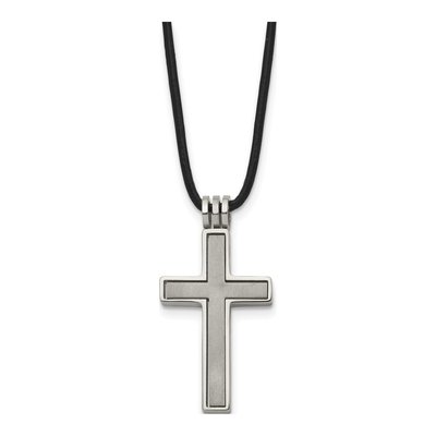 Titanium Cross Pendant Necklace – view 6