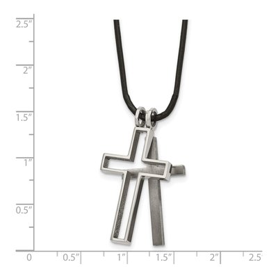 Titanium Cross Pendant Necklace – view 7
