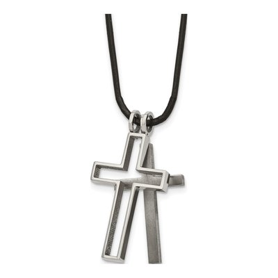 Titanium Cross Pendant Necklace
