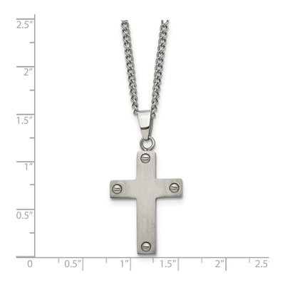 Titanium Cross Pendant Necklace – view 6