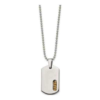 Titanium IP Dog Tag Pendant Necklace – view 4