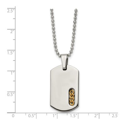 Titanium IP Dog Tag Pendant Necklace – view 6