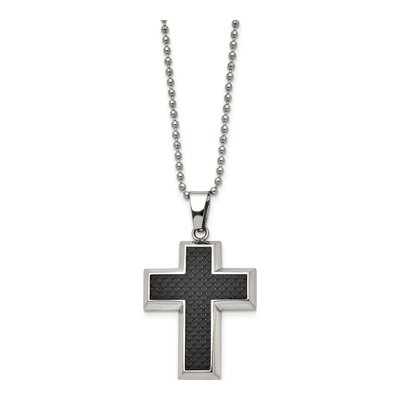 Titanium Cross Pendant Necklace – view 4