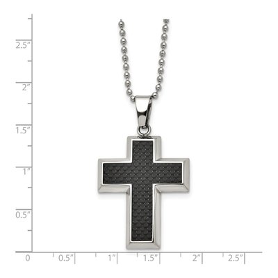 Titanium Cross Pendant Necklace – view 6