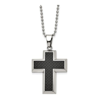 Titanium Cross Pendant Necklace