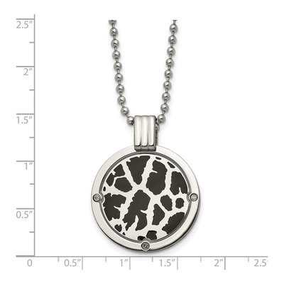 Titanium 1/20 ct tw Diamond Enamel Necklace – view 5