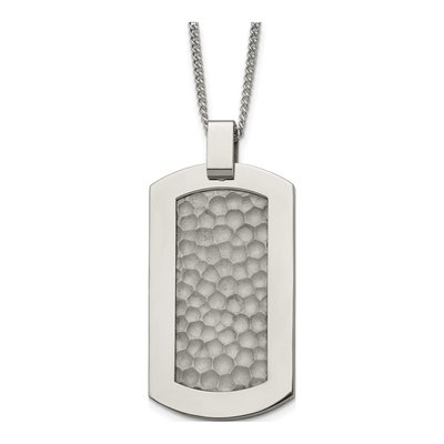 Titanium Dog Tag Pendant Necklace