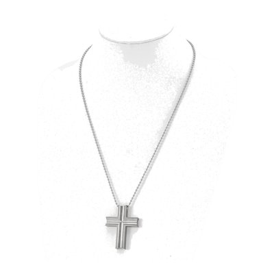 Titanium Cross Pendant Necklace – view 4