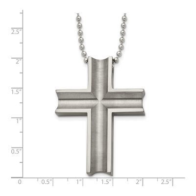 Titanium Cross Pendant Necklace – view 5