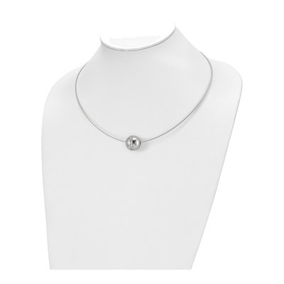 Titanium CZ Pendant Necklace – view 4