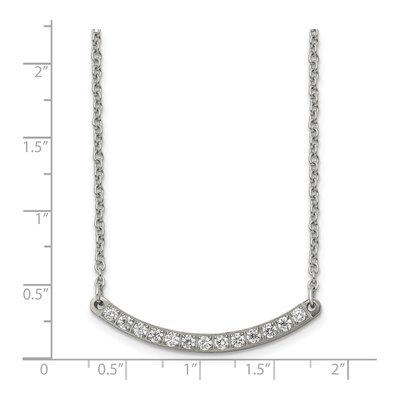 Titanium CZ Bar Necklace – view 4