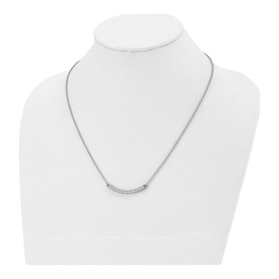 Titanium CZ Bar Necklace – view 5