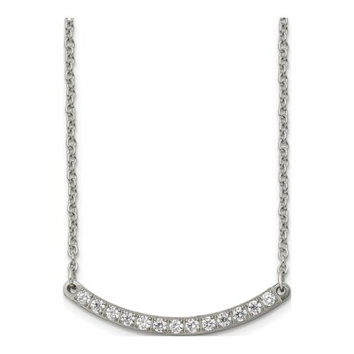 Titanium CZ Bar Necklace
