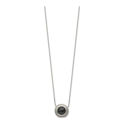 Titanium Black Ceramic Pendant Necklace – view 3