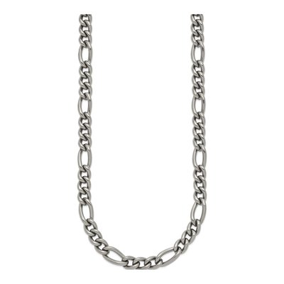Men's Titanium 7mm Figaro Chain – view 3