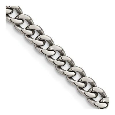 Men's Titanium 5.5mm Curb Chain