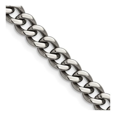 Men's Titanium 7.5mm Curb Chain