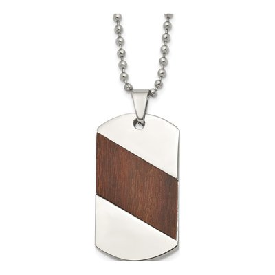 Titanium Dog Tag Pendant Necklace