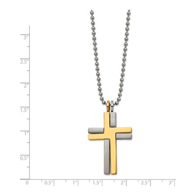 Titanium Cross Pendant Necklace – view 3