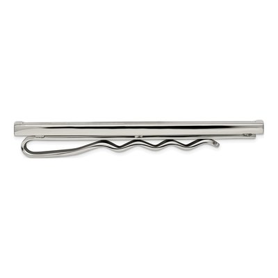 Men's Titanium Brushed & Polished Tie Bar – view 3