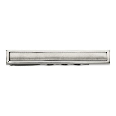 Men's Titanium Brushed & Polished Tie Bar