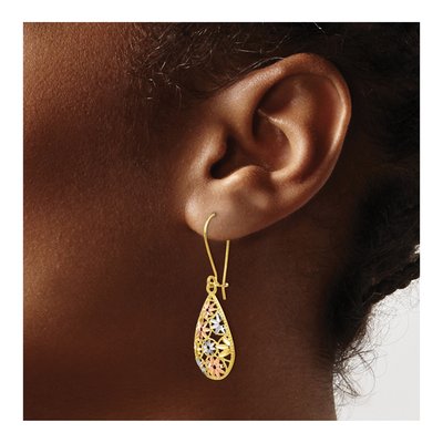 10K Yellow Gold Dangle Earrings – view 4