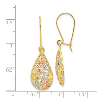 10K Yellow Gold Dangle Earrings – view 5