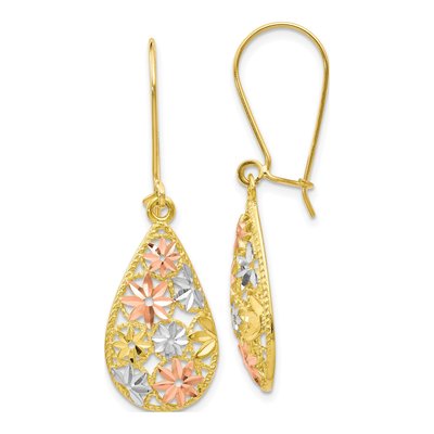 10K Yellow Gold Dangle Earrings