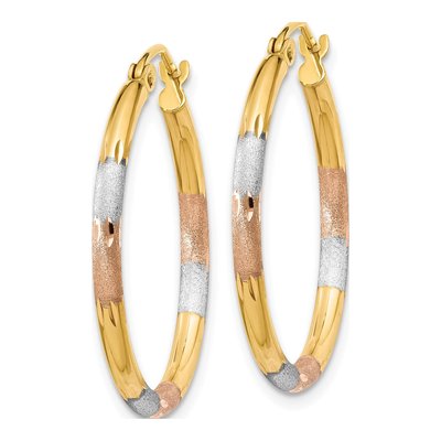 14K Yellow Gold 22mm Hoop Earrings – view 3