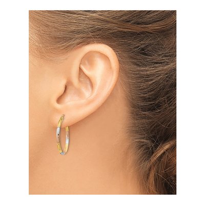 14K Yellow Gold 22mm Hoop Earrings – view 4