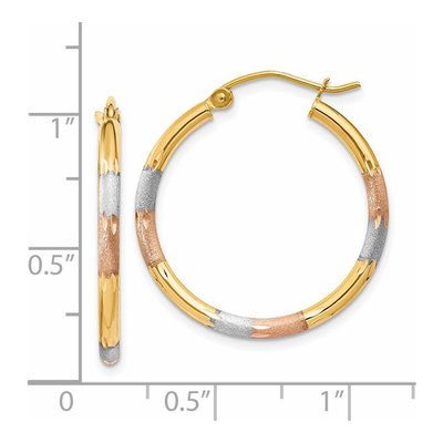 14K Yellow Gold 22mm Hoop Earrings – view 5