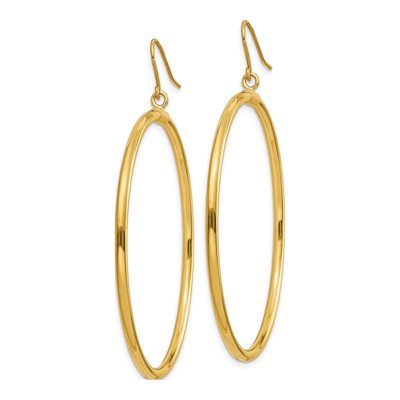 14K Yellow Gold Tube Dangle Earrings – view 2