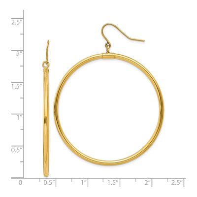 14K Yellow Gold Tube Dangle Earrings – view 4