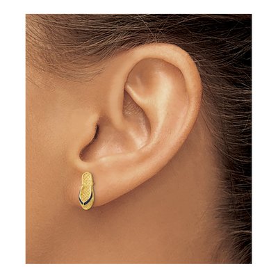 14K Yellow Gold Flip-Flop Stud Earrings – view 4