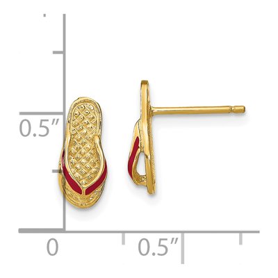 14K Yellow Gold 3D Stud Earrings – view 5