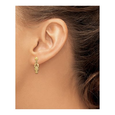 14K Yellow Gold Dangle Earrings – view 4
