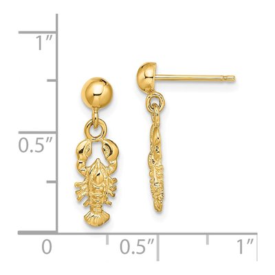 14K Yellow Gold Dangle Earrings – view 5