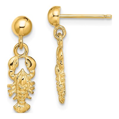 14K Yellow Gold Dangle Earrings