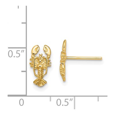 14K Yellow Gold Mini Stud Earrings – view 5