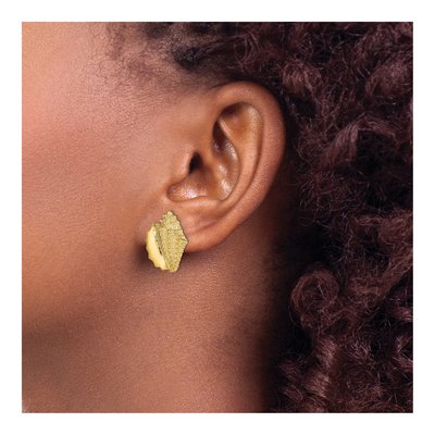 14K Yellow Gold 3-D Conch Shell Stud Earrings – view 4