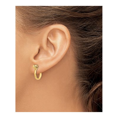 14K Yellow Gold Shackle Link Dangle Earrings – view 4