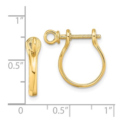 14K Yellow Gold Shackle Link Dangle Earrings – view 5