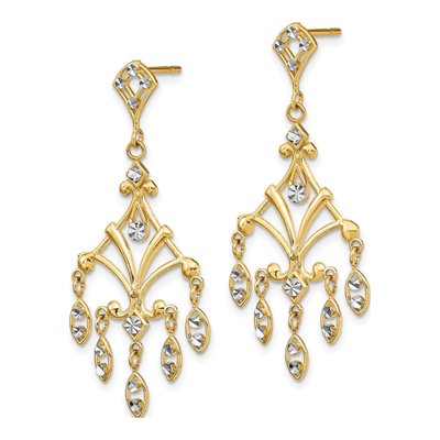 14K Yellow Gold Chandelier Earrings – view 2
