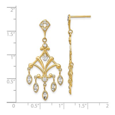 14K Yellow Gold Chandelier Earrings – view 4