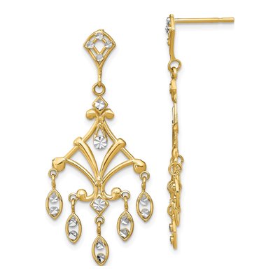 14K Yellow Gold Chandelier Earrings